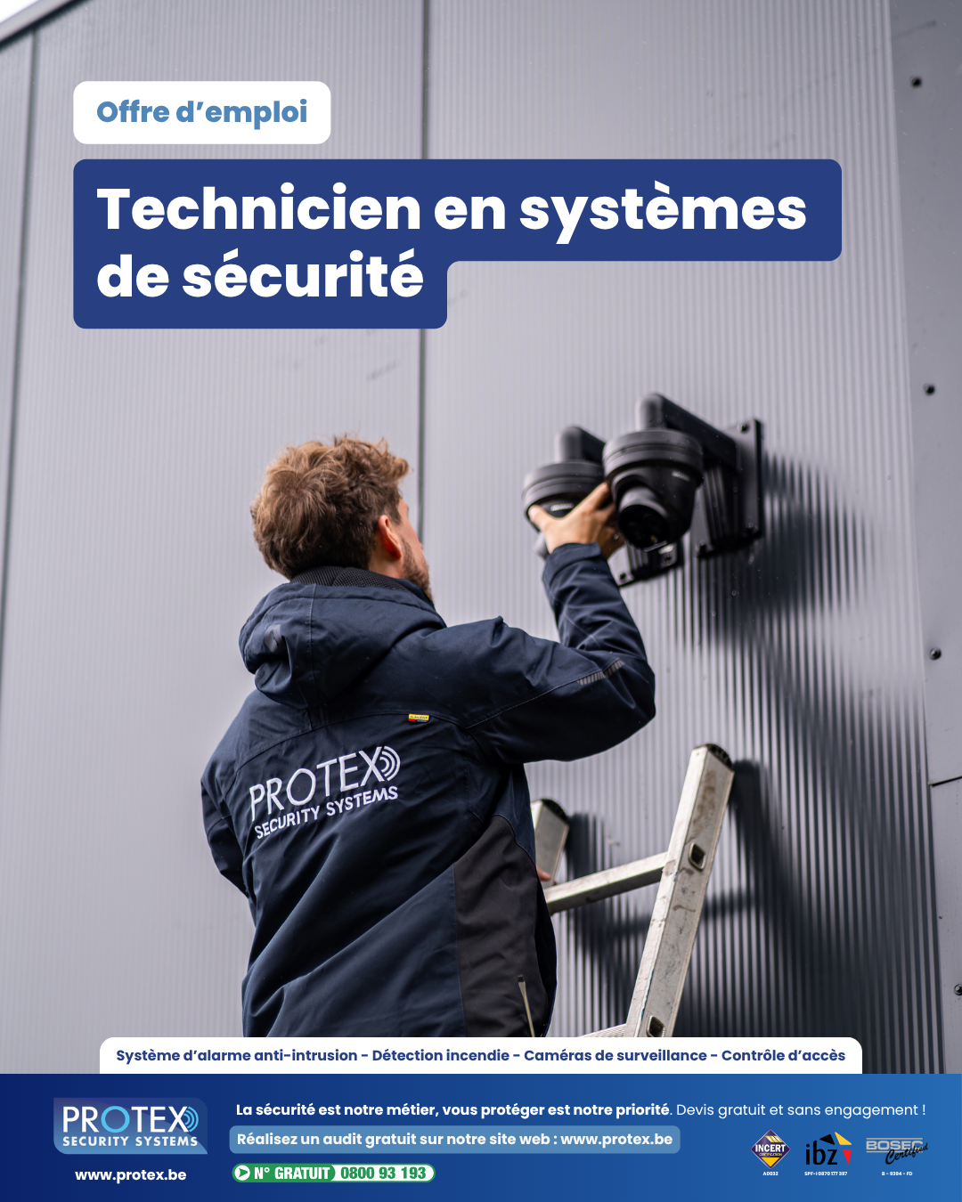 Offre d’emploi – Technicien(ne) en sécurité électronique (H/F/X)